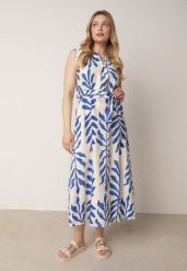 Niebieska Pudełkowa Sukienka Wiskozowa Bez Rękawów z Wiązanym Paskiem Fontalin. Niebieskie sukienki Born2be, do pracy, l, bez wzorów, z tkaniny, biznesowe, bez kołnierzyka, bez ramiączek, maxi, dopasowane. Za 89.99 zł.