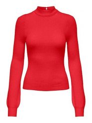 ONLY Sweter w kolorze czerwonym rozmiar: M. Czerwone swetry Only, m, bez wzorów, prążkowane, bez ramiączek. Za 79.21 zł.