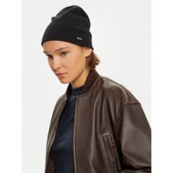 Czapka BOSS. Czarne czapki Boss, bez wzorów. Za 299.99 zł.