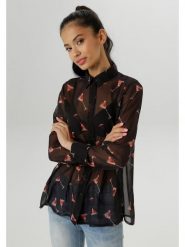 Aniston Bluzka w kolorze czarnym rozmiar: 44. Czarne bluzki Aniston, bez wzorów, bez kołnierzyka, bez ramiączek. Za 60.88 zł.