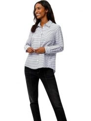 Heine Bluzka w kolorze niebiesko-białym rozmiar: 38. Białe bluzki Heine, bez wzorów, bez kołnierzyka, bez ramiączek. Za 60.99 zł.