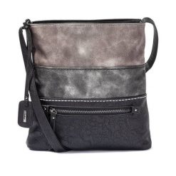 RIEKER H1301-45 black combination, torebka, listonoszka damska. Czarne torebki klasyczne Rieker, bez wzorów, ze skóry ekologicznej, bez dodatków. Za 219.90 zł.