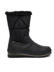 Caprice Botki 9-26404-43 Czarny. Czarne botki Caprice, bez wzorów, z materiału, bez obcasa, na płaskiej podeszwie, bez zapięcia. Za 519.99 zł.