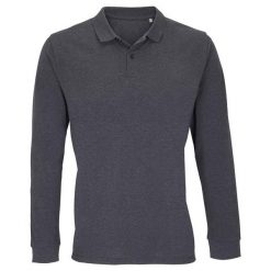 Koszulka Polo Z Długim Rękawem Dla Dorosłych Unisex Planet. Brązowe bluzki SOL'S, l, bez wzorów, casualowe, bez kołnierzyka, bez ramiączek. Za 98.99 zł.