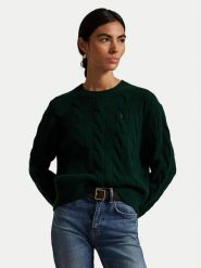 Polo Ralph Lauren Sweter 211A91216008 Zielony Straight Fit. Zielone swetry Polo Ralph Lauren, xxl, bez wzorów, z wełny, bez ramiączek. Za 949.99 zł.
