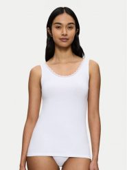 Triumph Top Feel Of Cotton 10224975 Biały Slim Fit. Białe topy Triumph, bez wzorów, z bawełny, bez kołnierzyka, bez ramiączek. Za 70.00 zł.