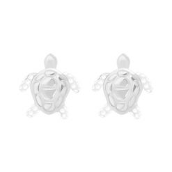 Kolczyki sztyfty Żółwie z białymi kryształkami, posrebrzane. Białe kolczyki Lilou, z kryształem, posrebrzane, na sztyftcie. Za 249.00 zł.