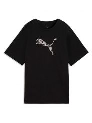 Puma Koszulka "Ess Graphic Animal" w kolorze czarnym rozmiar: S. Czarne bluzki Puma, s, bez wzorów, bez kołnierzyka, bez ramiączek. Za 89.95 zł.