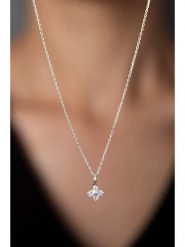 Lodie Silver Srebrny naszyjnik z zawieszką - dł. 43 cm rozmiar: onesize. Szare naszyjniki Lodie Silver, z cyrkonią, srebrne. Za 46.45 zł.