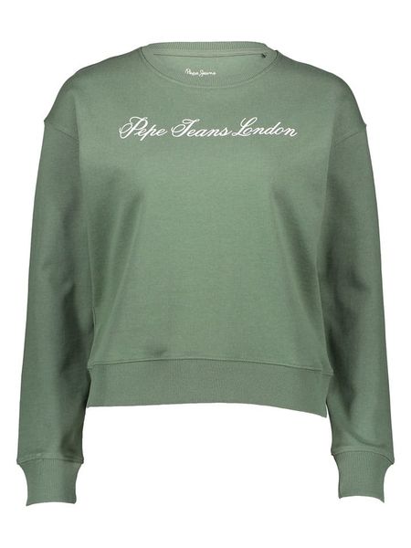 Pepe Jeans Bluza w kolorze zielonym rozmiar: XL. Zielone bluzy Pepe Jeans, xl, bez wzorów, z jeansu, bez kaptura. Za 98.45 zł.