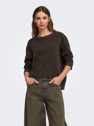 ONLY Sweter w kolorze brązowym rozmiar: XS. Brązowe swetry Only, xs, bez wzorów, bez ramiączek. Za 89.95 zł.