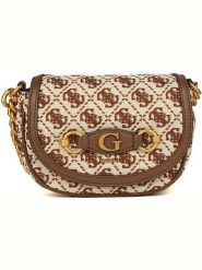 Guess Torebka w kolorze brązowo-beżowym - 18 x 14 x 6 cm rozmiar: onesize. Brązowe torby na ramię Guess, z aplikacjami, z materiału, na ramię, bez dodatków. Za 293.59 zł.