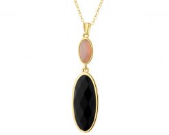 Naszyjnik z mosiądzu pozłacany z agatami. Naszyjniki Artelioni, pozłacane. Za 239.00 zł.