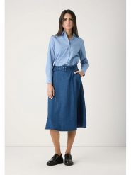 More & More Spódnica dżinsowa w kolorze niebieskim rozmiar: 40. Niebieskie spódnice More & More, bez wzorów, z tkaniny, midi. Za 192.79 zł.