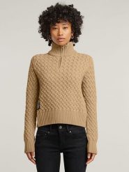 G-Star Sweter w kolorze beżowym rozmiar: S. Brązowe swetry G-Star, s, bez wzorów, z wełny, bez ramiączek. Za 206.91 zł.