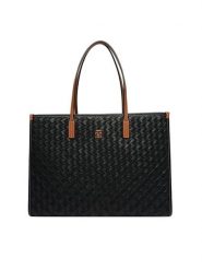 Tommy Hilfiger Torebka Th City Tote AW0AW18394 Czarny. Czarne torebki klasyczne TOMMY HILFIGER, bez wzorów, ze skóry, bez dodatków. Za 749.99 zł.