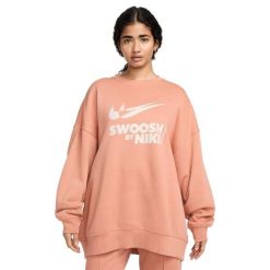 Kobieta>bluza Damskie Nike. Brązowe bluzy sportowe Nike, bez wzorów, bez kaptura. Za 263.99 zł.
