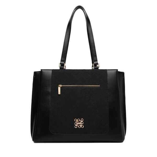 Torebka Nine West. Czarne shopper Nine West, bez wzorów, bez dodatków. Za 329.99 zł.