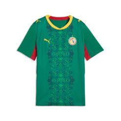 Młodzieżowa koszulka wyjazdowa Senagal 2026 PUMA. Czerwona bluzki Puma, l, bez wzorów, młodzieżowe, bez kołnierzyka, bez ramiączek. Za 339.00 zł.