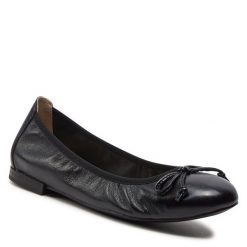 Baleriny Caprice. Czarne baleriny Caprice, bez wzorów, bez obcasa. Za 199.99 zł.