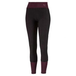 Legginsy damskie Puma Luxe Mesh Tight treningowe sportowe. Czarne bielizna sportowa Puma, bez wzorów, z elastanu. Za 100.05 zł.