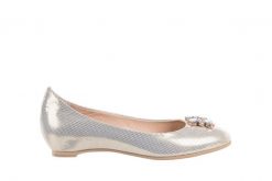 Baleriny Bayla-130 04105-065W-02 Złoty, Skóra naturalna - 38. Żółte baleriny Bayla, bez wzorów, ze skóry, bez obcasa, na koturnie. W wyprzedaży za 179.10 zł.