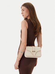 Emporio Armani Torebka EW004419 AF25356 U1070 Kremowy. Białe listonoszki Emporio Armani, bez wzorów, ze skóry, bez dodatków. Za 1,330.99 zł.