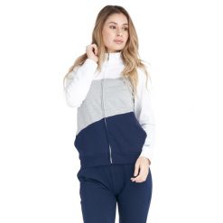 Bluza z zamek błyskawiczny na co dzień na siłownię. Szare bluzy LEONE 1947 APPAREL, xs, bez wzorów, z bawełny, bez kaptura. W wyprzedaży za 218.92 zł.
