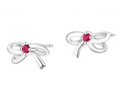 Kolczyki srebrne z cyrkoniami - kokardki. Szare kolczyki Apart, z cyrkonią, srebrne. Za 139.00 zł.