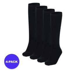 Podkolanówki termiczne damskie 4 pary. Czarne skarpety HEAT KEEPER, bez wzorów, z elastanu. Za 245.29 zł.