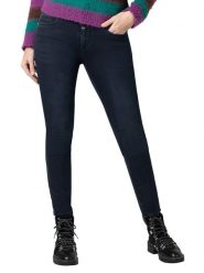 Timezone Dżinsy "Enya" - Slim fit - w kolorze granatowym rozmiar: W28/L32. Niebieskie jeansy Timezone, l, z aplikacjami, z podwyższonym stanem. Za 105.63 zł.