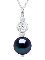 Mitzuko Srebrny naszyjnik z zawieszką - dł. 42 cm rozmiar: onesize. Szare naszyjniki Mitzuko, z kryształem, srebrne. Za 242.95 zł.