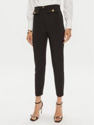 Elisabetta Franchi Spodnie materiałowe PA-024-46E2-V320 Czarny Regular Fit. Czarne spodnie materiałowe Elisabetta Franchi, bez wzorów, z materiału. Za 939.99 zł.