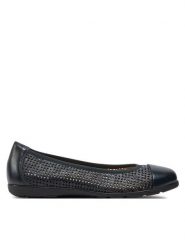 Caprice Baleriny 9-22151-42 Granatowy. Niebieskie baleriny Caprice, bez wzorów, ze skóry, bez obcasa. Za 200.99 zł.