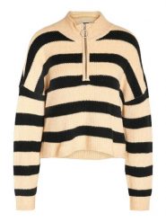 JDY Sweter w kolorze beżowo-czarnym rozmiar: XL. Brązowe swetry JDY, xl, bez wzorów, bez ramiączek. Za 56.93 zł.