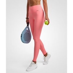 Legginsy do tenisa/padel damskie Smart z kieszenią na piłki. Brązowe legginsy NORDICDOTS, m, bez wzorów, z elastanu. Za 365.00 zł.