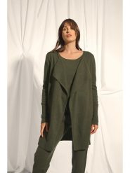 Just Cashmere Kaszmirowy kardigan "Brooke" w kolorze khaki rozmiar: M. Brązowe kardigany Just Cashmere, m, bez wzorów, z kaszmiru. Za 299.37 zł.