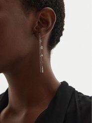 Guess Kolczyki JUBE04 412JW Srebrny. Szare kolczyki Guess, metalowe. Za 239.99 zł.
