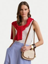 LAUREN RALPH LAUREN Torebka 431P10512001 Beżowy. Brązowe listonoszki Lauren Ralph Lauren, bez wzorów, z materiału, bez dodatków. Za 1,298.99 zł.