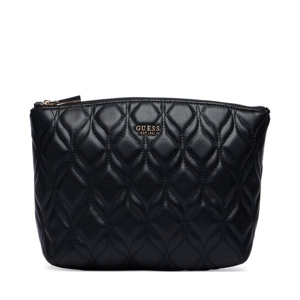 Kosmetyczka Guess. Czarne kufry i kosmetyczki Guess, z aplikacjami, bez dodatków. Za 214.99 zł.