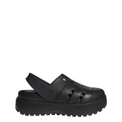Klapki Adilette Platform. Czarne klapki Adidas, bez wzorów, bez obcasa. Za 199.00 zł.