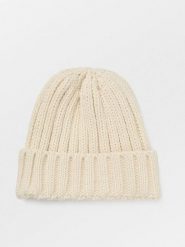Becksöndergaard Czapka beanie w kolorze kremowym rozmiar: onesize. Brązowe czapki Becksöndergaard, bez wzorów, z materiału. Za 82.99 zł.