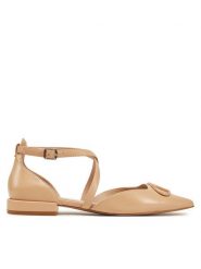 Liu Jo Baleriny Viola 19 SA5025 PX460 Beżowy. Brązowe baleriny Liu Jo, bez wzorów, ze skóry, bez obcasa. Za 489.99 zł.