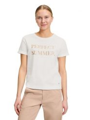 BETTY & CO Koszulka w kolorze białym rozmiar: M. Białe bluzki Betty & Co, m, bez wzorów, z bawełny, bez kołnierzyka, bez ramiączek. Za 61.17 zł.