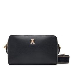 Torebka Tommy Hilfiger. Czarne listonoszki TOMMY HILFIGER, bez wzorów, bez dodatków. Za 409.99 zł.