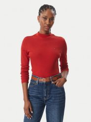 Tommy Hilfiger Bluzka Cody WW0WW47307 Czerwony Slim Fit. Czerwone bluzki TOMMY HILFIGER, xl, bez wzorów, z bawełny, bez kołnierzyka, bez ramiączek. Za 211.99 zł.