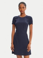 Tommy Jeans Sukienka codzienna DW0DW21120 Granatowy Regular Fit. Niebieskie sukienki Tommy Jeans, na co dzień, xs, bez wzorów, z jeansu, bez kołnierzyka, bez ramiączek, proste. Za 429.99 zł.