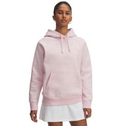 Bluza damska Under Armour Rival Fleece Hoodie. Czerwone bluzy Under Armour, s, bez wzorów, z bawełny, z kapturem. Za 263.88 zł.