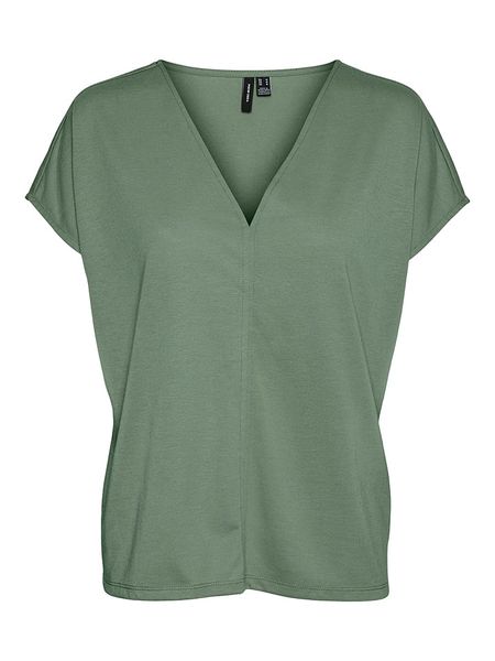 Vero Moda Koszulka w kolorze zielonym rozmiar: XL. Zielone bluzki Vero Moda, xl, bez wzorów, bez kołnierzyka, bez ramiączek. Za 60.95 zł.