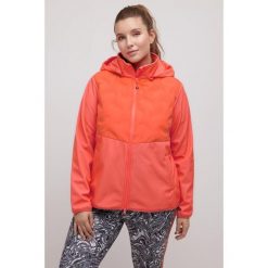 Damskie Kurtka Softshell pikowane wstawki dwukierunkowy suwak. Brązowe kurtki sportowe Ulla Popken, plus size, bez wzorów, z elastanu, bez kaptura. Za 633.99 zł.